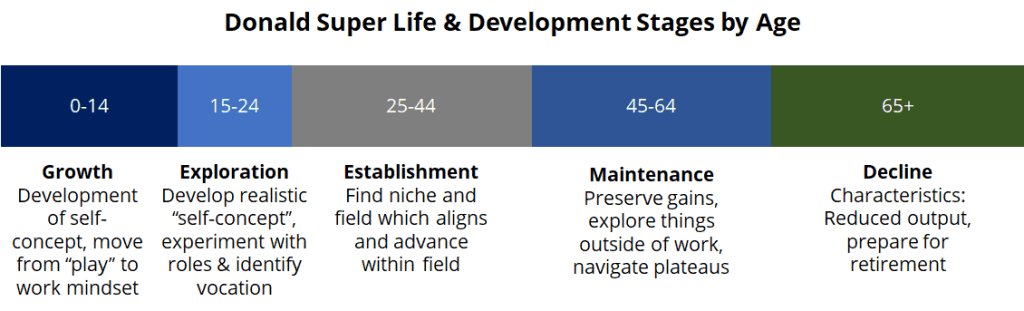 Donald Super career stages